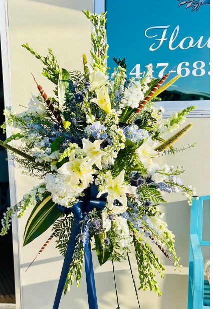 Beautiful in Blue  Standing Spray