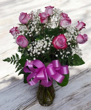 Beautiful Lavender Rose Vase  