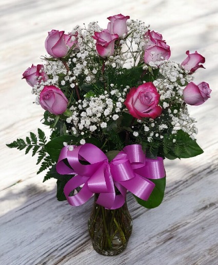 Beautiful Lavender Rose Vase  