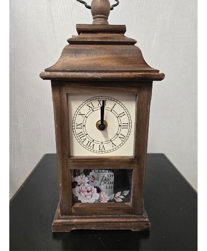 In Celebration of a Beautiful Life Clock Keepsake Clock