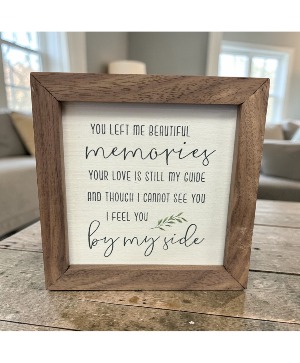 Beautiful Memories Sign 5X5 ADD ON ONLY 