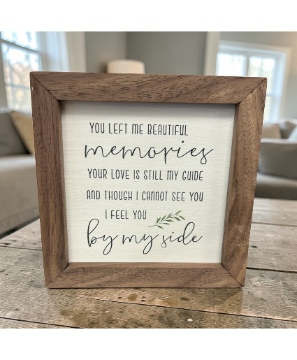 Beautiful Memories Sign 5X5 ADD ON ONLY 