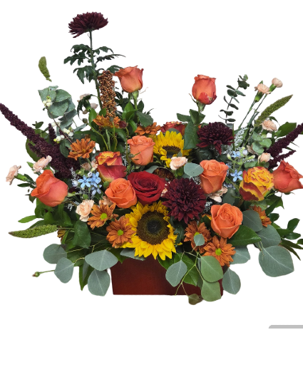 Beautiful Seasinal Colours Fresh arrangement