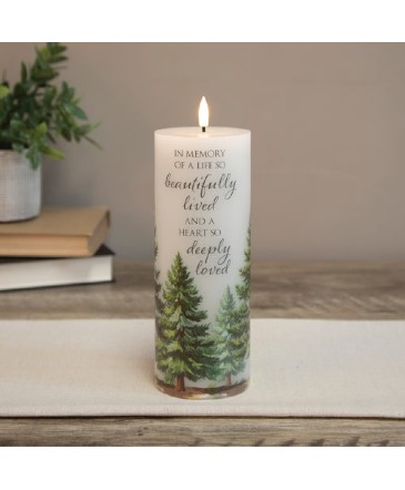 Beautifully Lived Candle Sympathy Keepsake in Du Bois, PA | BRADY STREET FLORIST