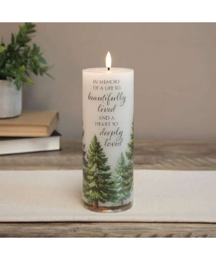 Beautifully Lived Candle Sympathy Keepsake