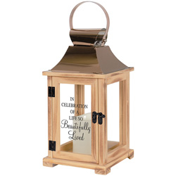 Beautifully Lived Lantern 57296 Sympathy Keepsake