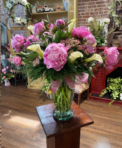 Beauty meets Peonies and Calla lily Peonies and Calla Lily