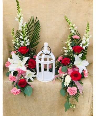 Beauty Surrounds Us Cremation side pieces in Coleman, WI | COLEMAN FLORAL & GREENHOUSES