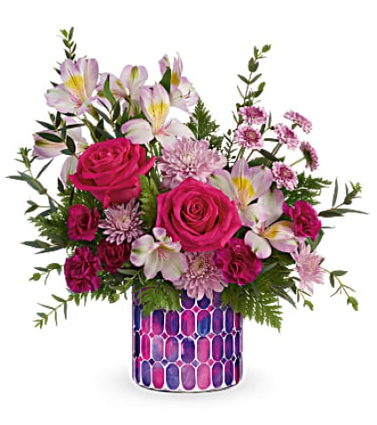 BEDAZZLING BEAUTY CYLINDER FLOWER ARRANGEMENT