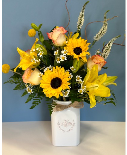Bee Happy Vase arrangement