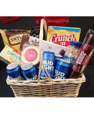 Beer Basket Basket Arrangement