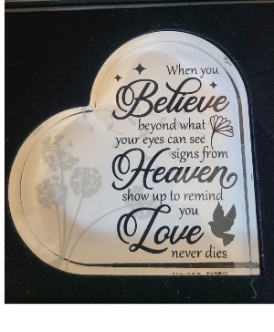 Believe Heart Plaque Remembrance Plaque