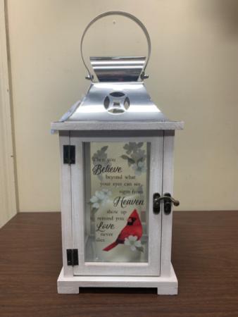 Believe Lantern with LED Candle