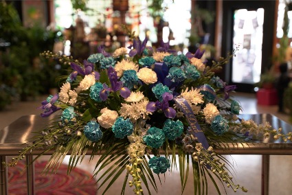 Beloved Blues  Casket Spray 