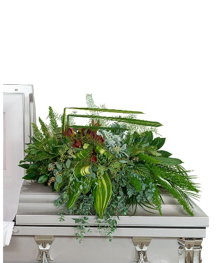 Beloved Botanics Casket Spray Sympathy Arrangement