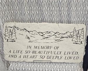 Bench - In memory of a life, 26"x12"x13" 