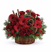 Berries and Roses Basket Arrangement