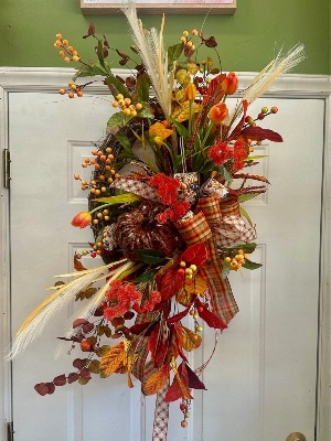 BERRIES HARVEST SILK WREATH FALL/THANKSGIVEN