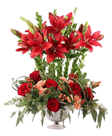 Bespoke Burgundy Lilies Floral Design in Riverside, CA | Willow Branch Florist of Riverside
