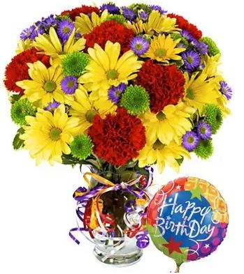 Best Birthday Bash + Free Balloon! Birthday Bouquet + Free Birthday Mylar Balloon in Pensacola, FL | Cordova Flowers and Gifts