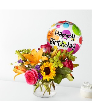 Best Day Bouquet with Birthday Balloon 