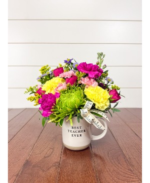 Best Teacher Ever Mug Arrangement 