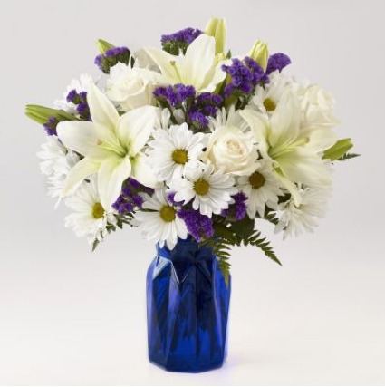 Beyond Blue Vase arrangement