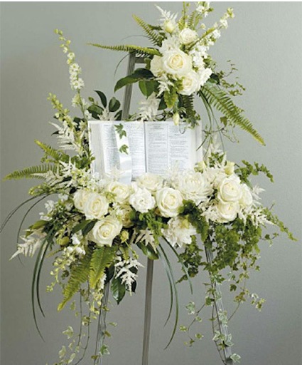 Bible Standing Spray Sympathy