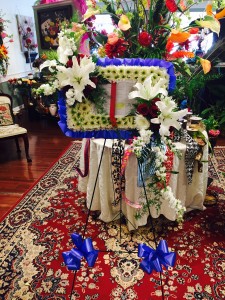 Bible spray Funeral standing 