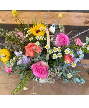 Birdie Basket fresh flower basket