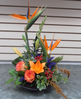 Birds of Fall Dish Arrangement