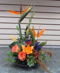 Birds of Fall Dish Arrangement