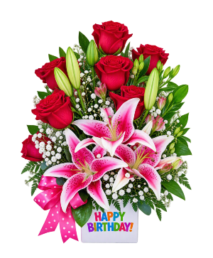 Birthday Blooms & Roses 