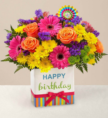 Birthday Brights by FTD  in Portage, IN | Petal & Vine Flower Shop