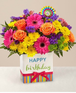 Birthday Brights ceramic container