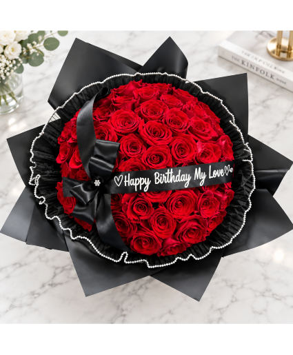 Birthday Buchon 50 Roses 