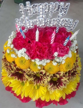 Birthday Cake Flowers 