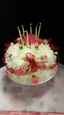 Happy Birthday Cake Fresh flowers