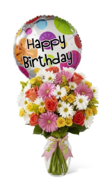 Birthday Cheer Bouquet with Mylar 