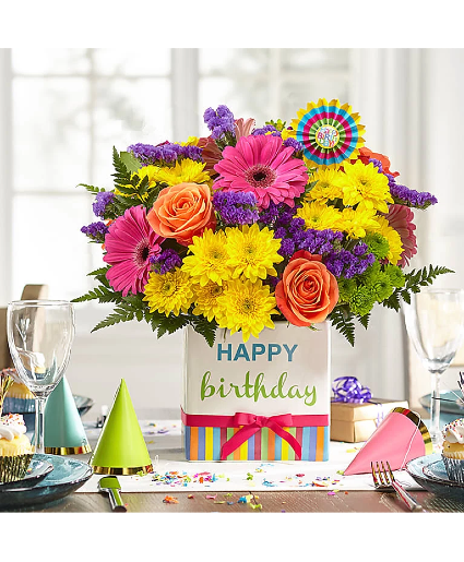 Birthday Flowers Box Birthday Flowers