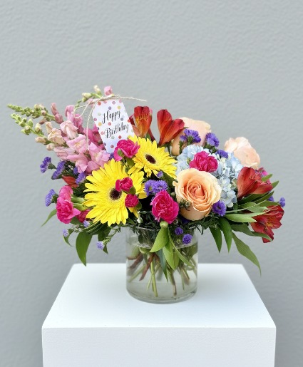 Birthday Joy Flower Arrangement.