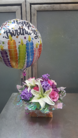 Birthday Present with Mylar  65.95 