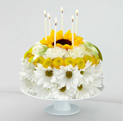 Birthday Smiles Floral Cake 