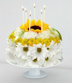 Birthday Smiles Floral Cake 