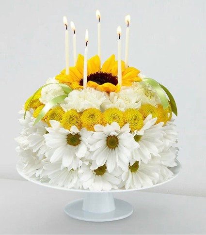Birthday Smiles Floral Cake 
