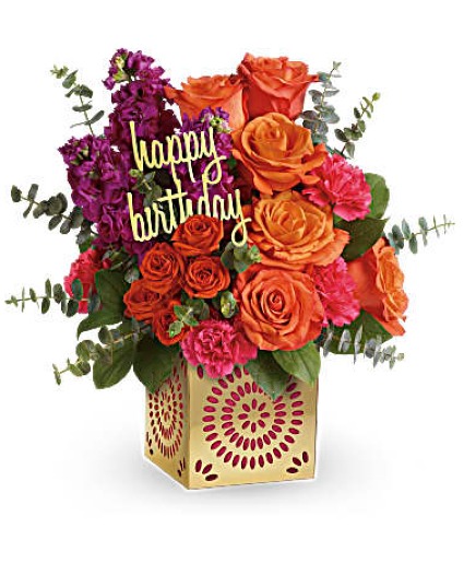 BIRTHDAY SPARKLE FLOWER ARRANGEMENT