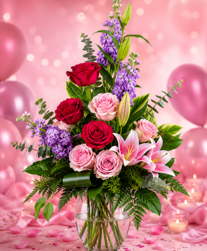 Birthday Symphony in Pink Call Us for Faster Service & Daily Specials: (915) 303-8500 Text Us to Order Anytime: (915) 505-3708 Your trusted source for Flowers & Delivery in El Paso TX