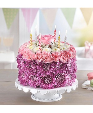 Birthday wishes Flower cake 