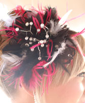 Black and Red Prom Hair Clip Prom Accessories