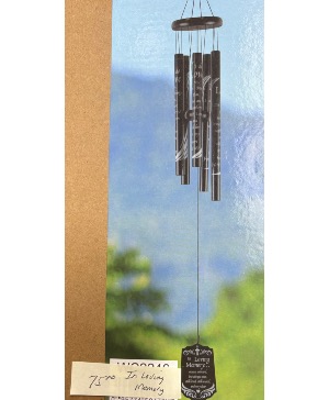 Black chimes “In Loving Memory “ 